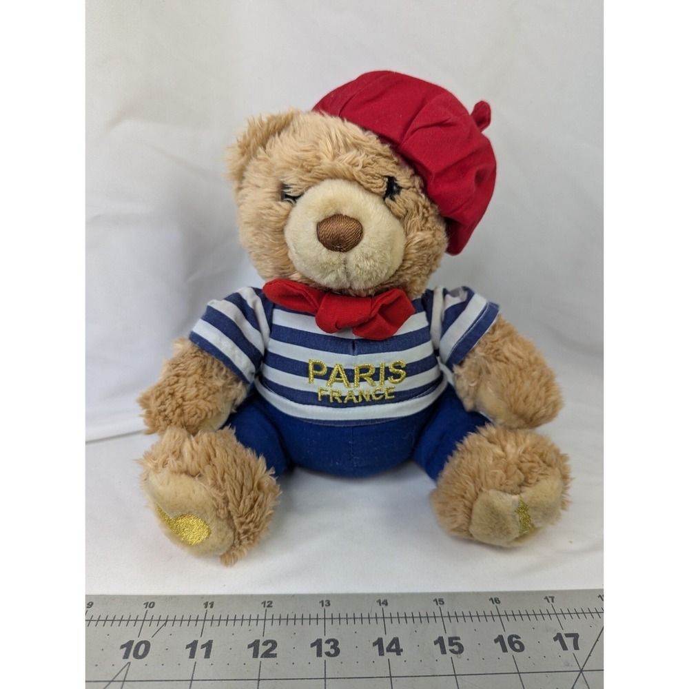 Keel Toys Bear Plush Paris‎ France 9 Inch  Stuffed Animal Toy